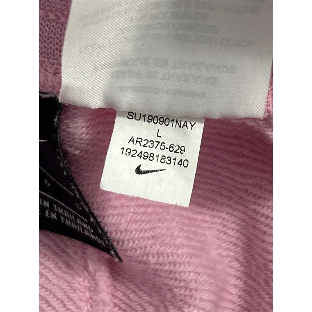 Nike Mens Large Sportswear Alumni  French Terry Shorts  AR2375-629 Pink Raw Hem